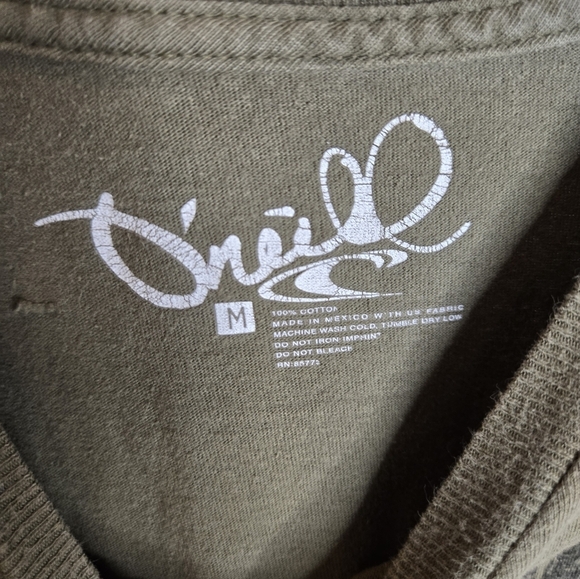Vintage O’Neill Olive Green Graphic Surf T-Shirt Men’s Size Med - Picture 3 of 5